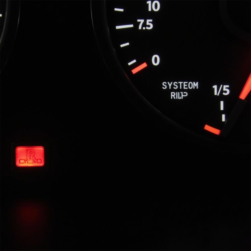 2001 Lexus ES300 Dashboard with Illuminated Brake Warning Light