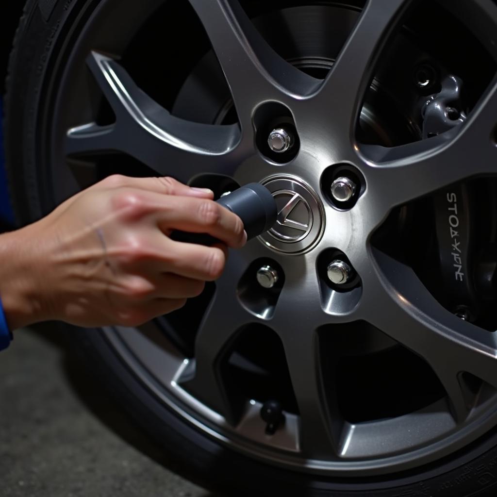 Inspecting Brake Pads on a 2010 Lexus RX350