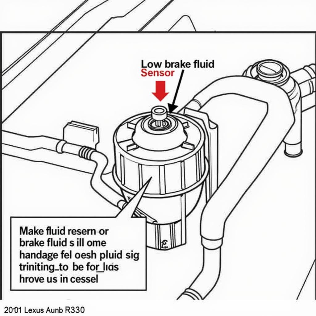 2010 Lexus RX350 Low Brake Fluid Warning Light and Reservoir