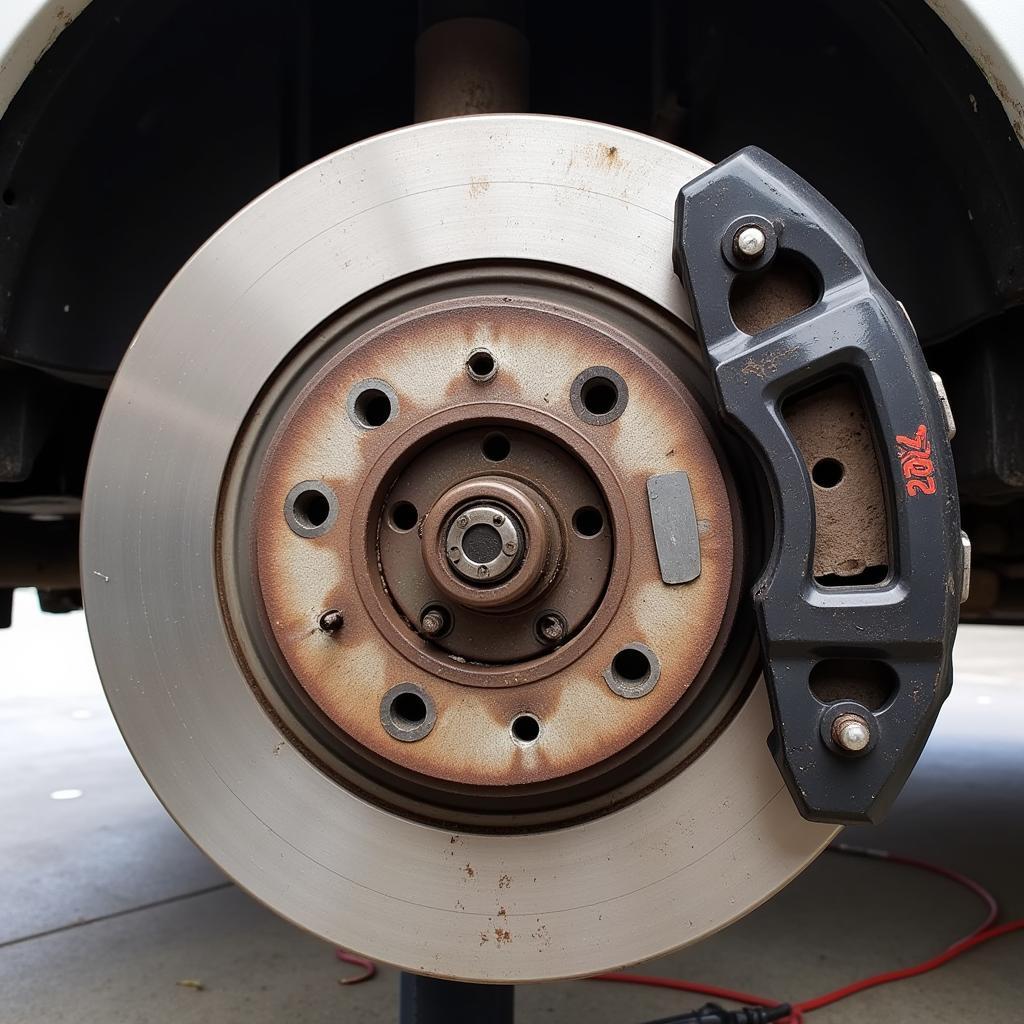 Worn Brake Pads on a 2011 Ford F150