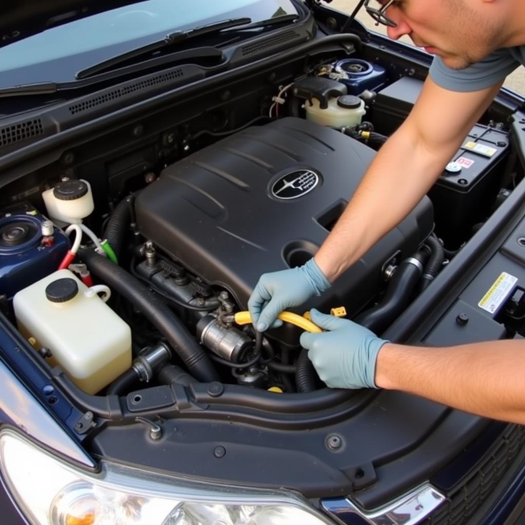 Checking Brake Fluid Level in a 2013 Subaru Outback