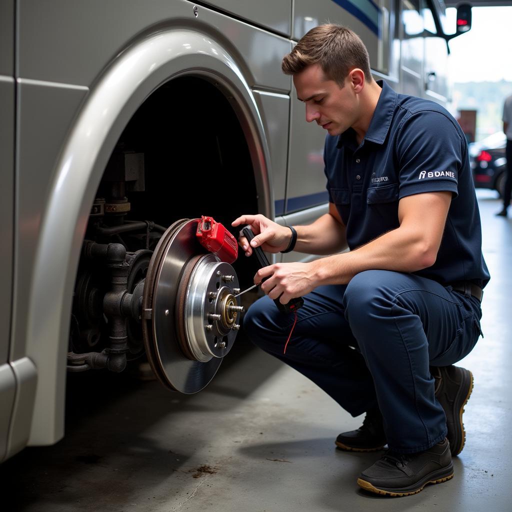 Professional Inspection of an Alpine Coach Brake System