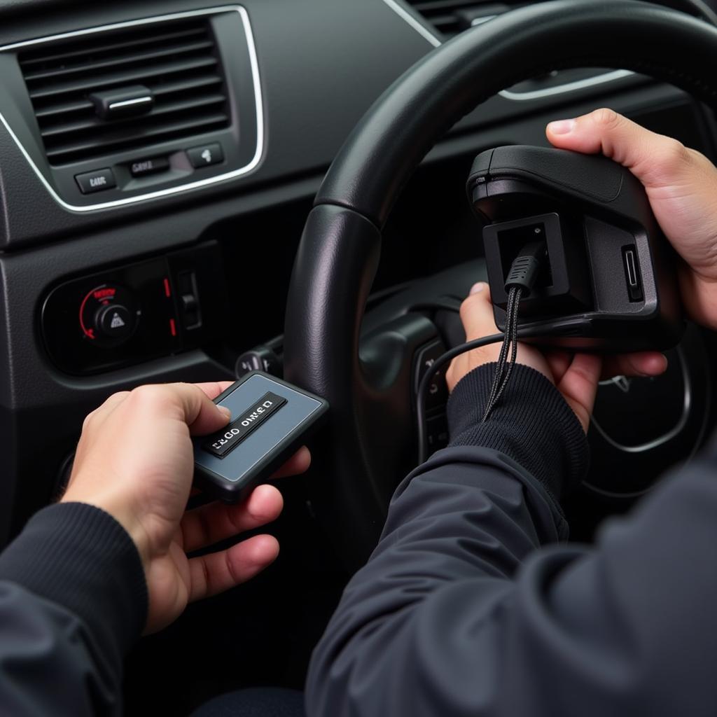 Audi Diagnostic Scanner in Use