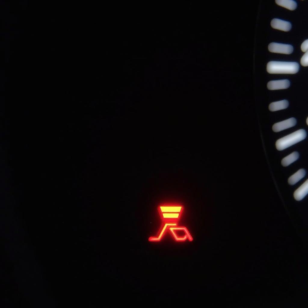 BMW 1 Series Dashboard with Brake Warning Light