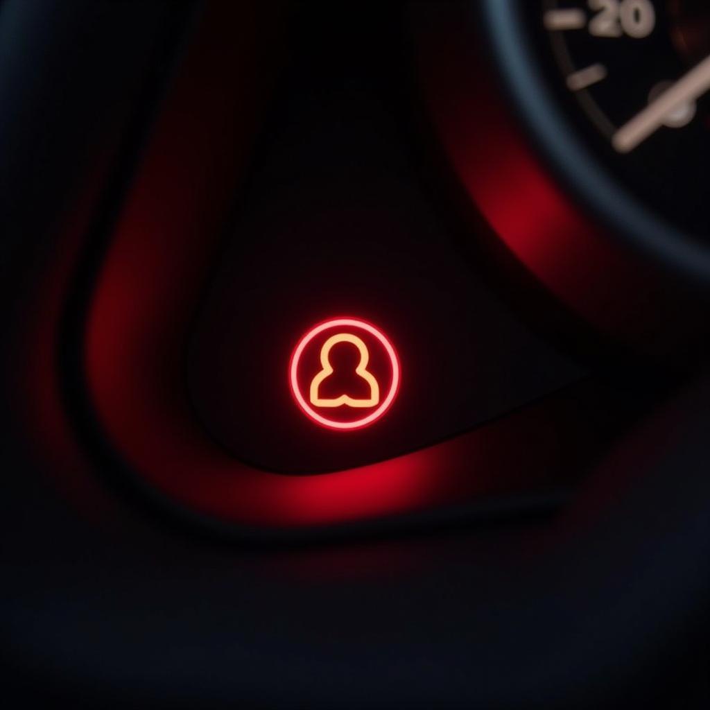 BMW 1 Series dashboard with brake warning light illuminated