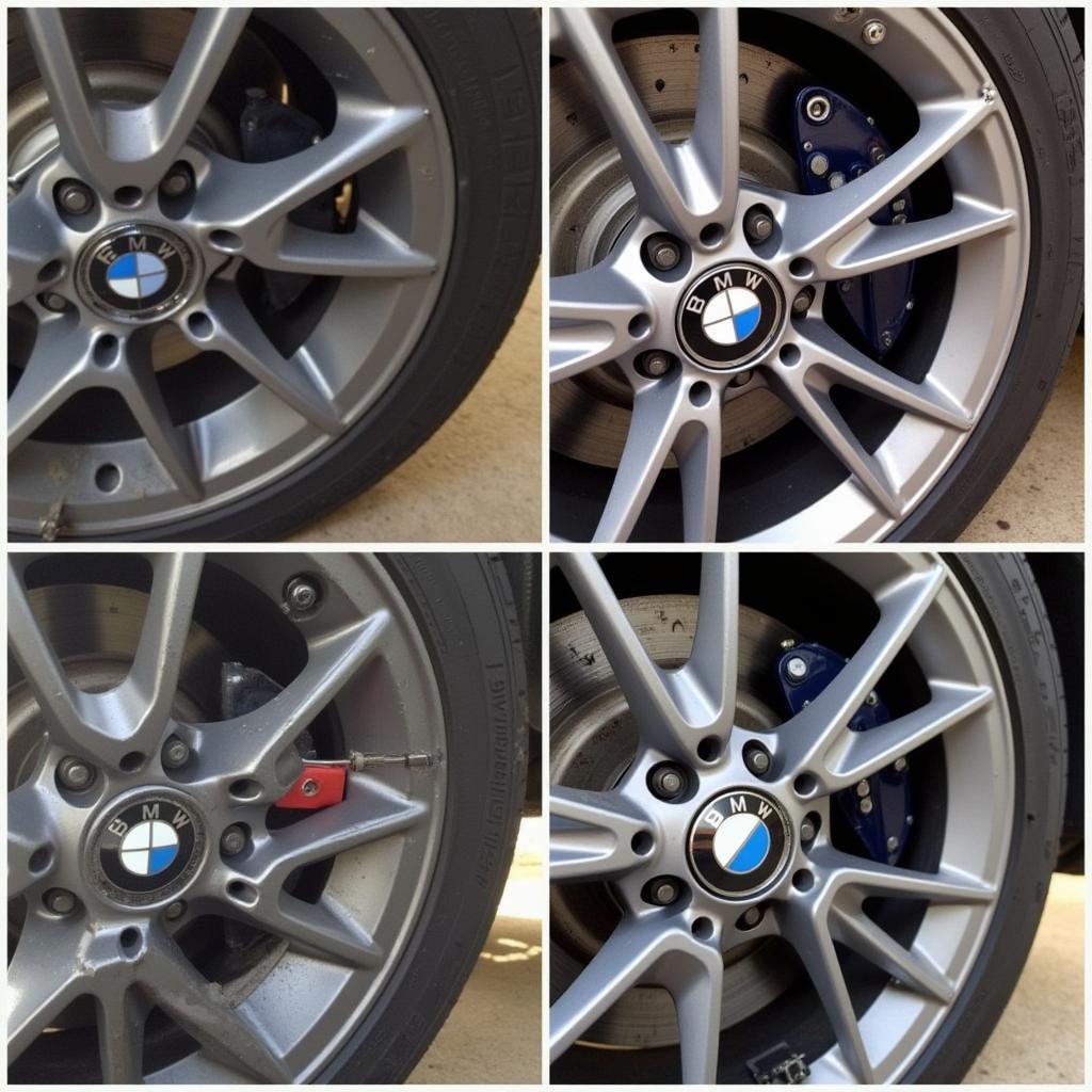 Worn Brake Pads on a BMW X1