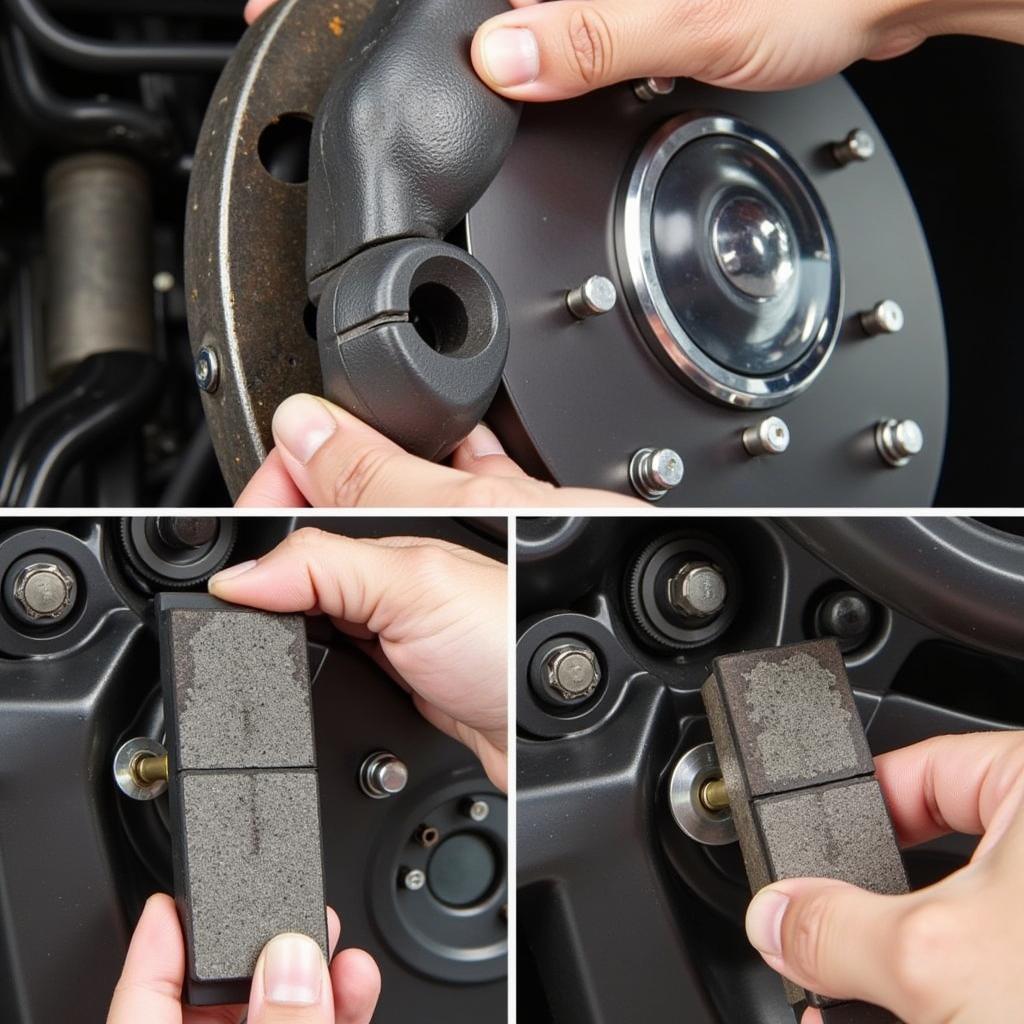 Inspecting BMW Z4 Brake Pads