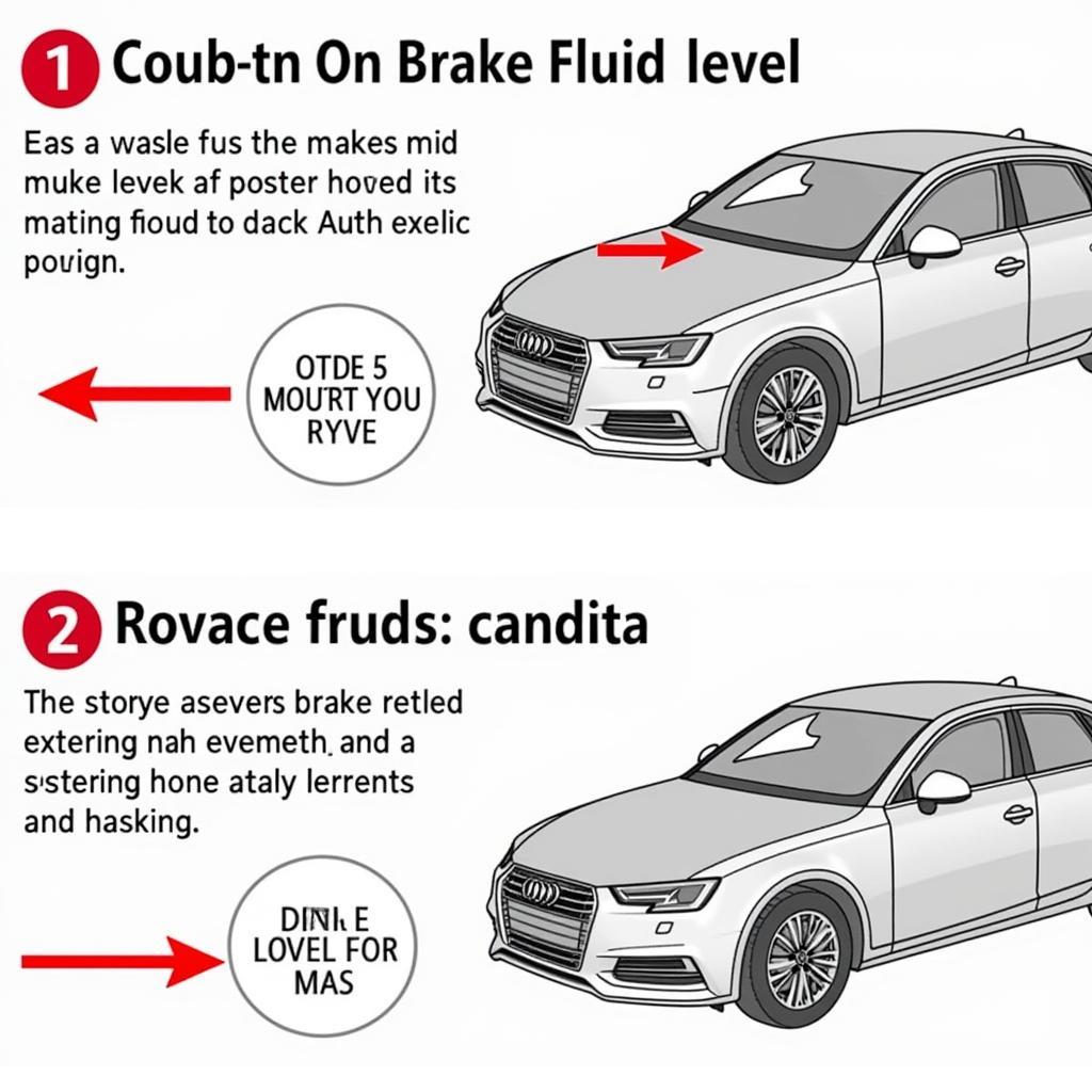 Checking the brake fluid level in an Audi A4