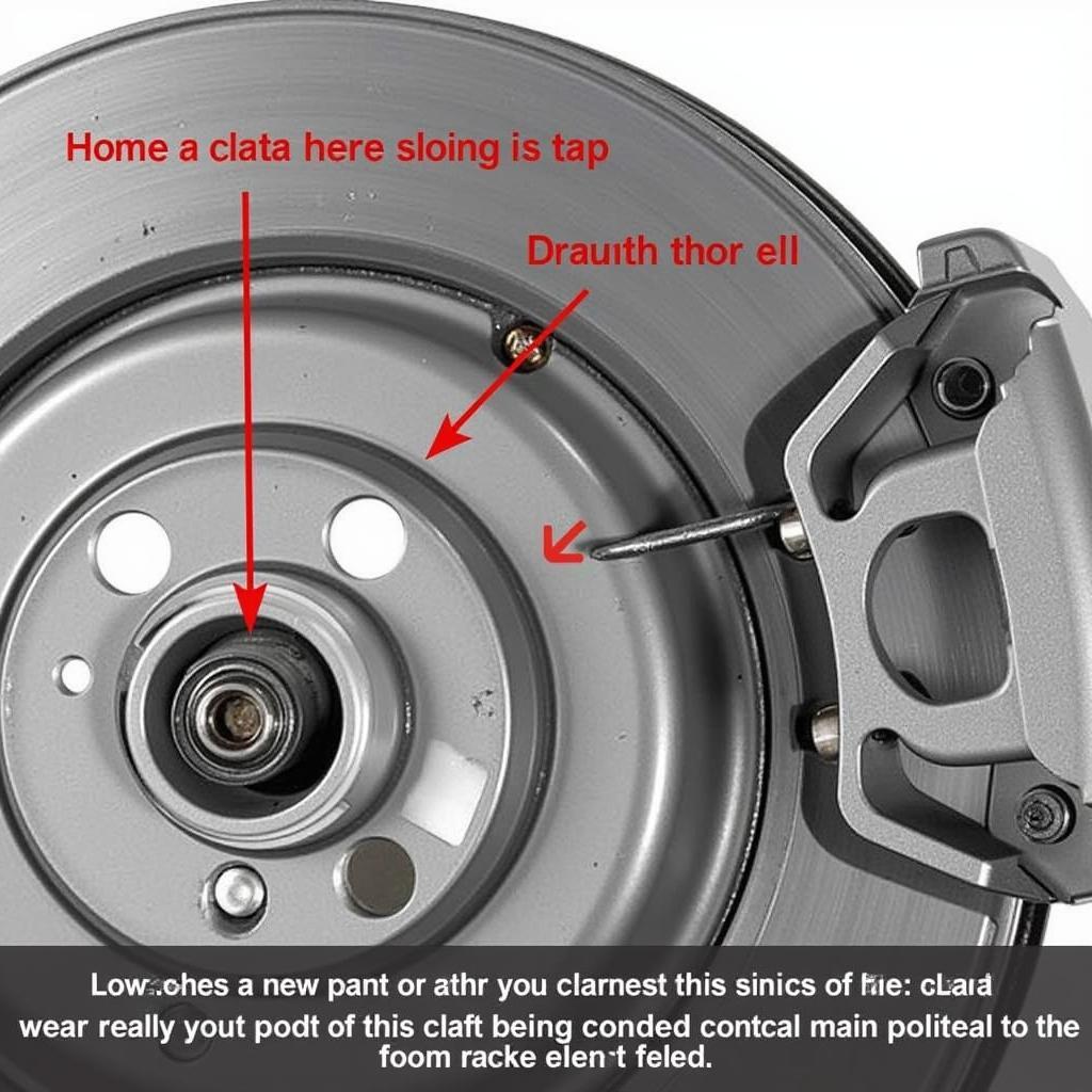 Close-up View of Brake Pad Warning Clip