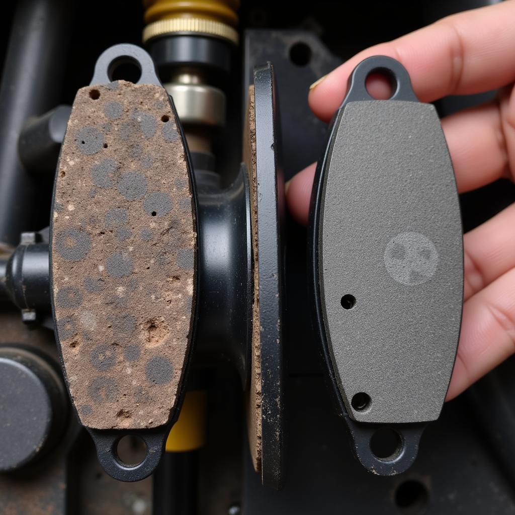 Worn Brake Pads