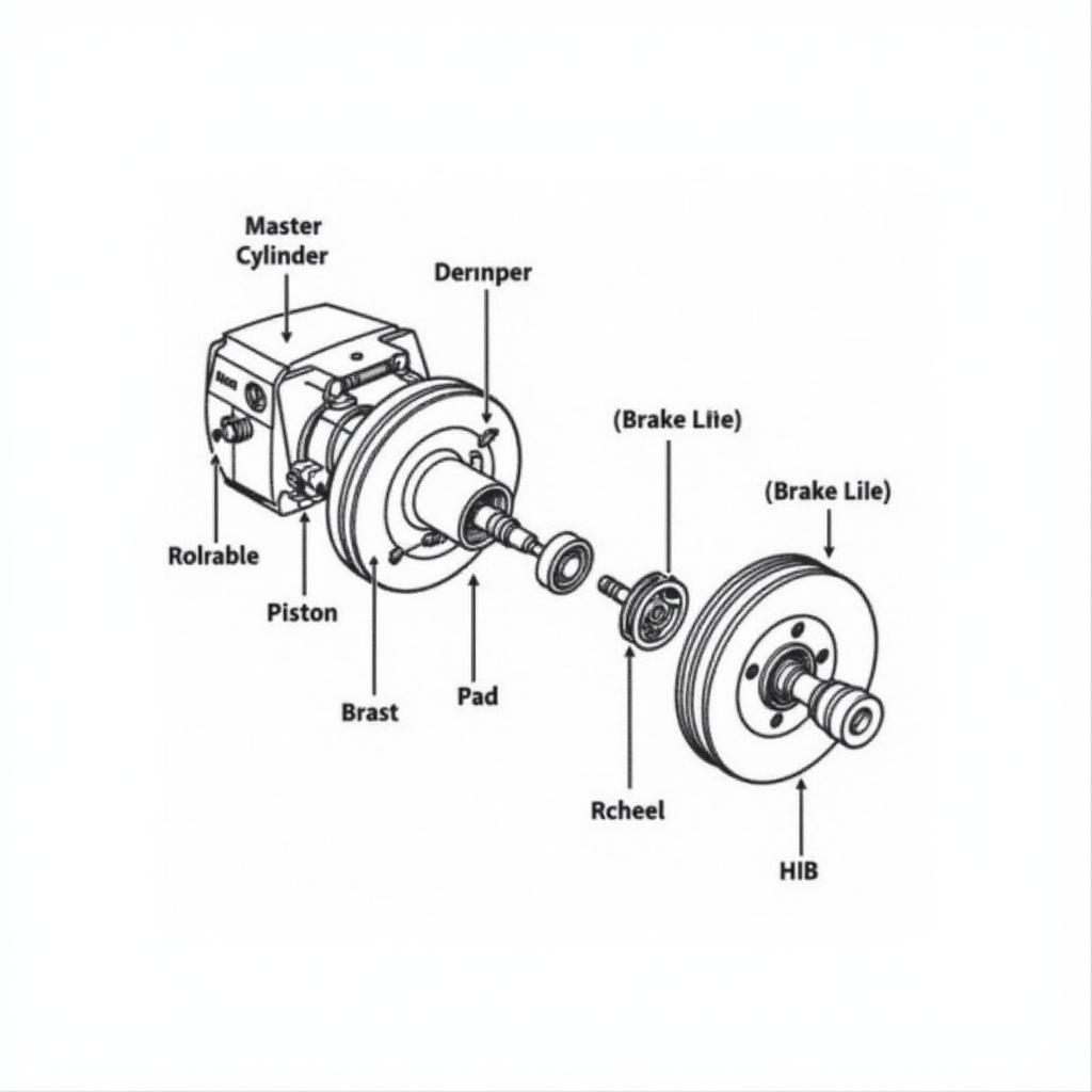 Car Brake System Components Diagram