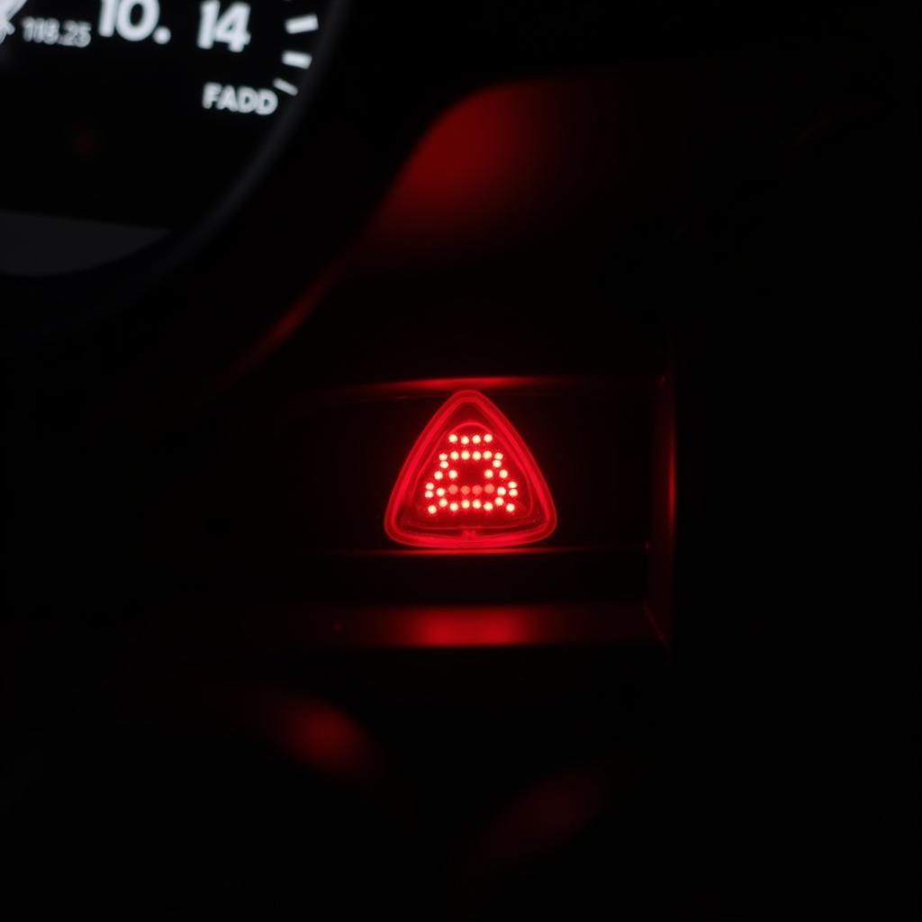 Brake Warning Light on a Dashboard