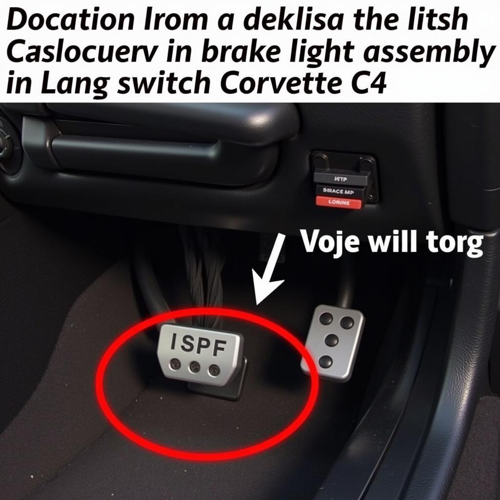 Corvette C4 Brake Light Switch Location