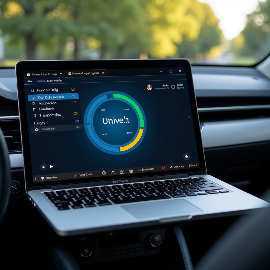 Car Diagnostic Software on Laptop