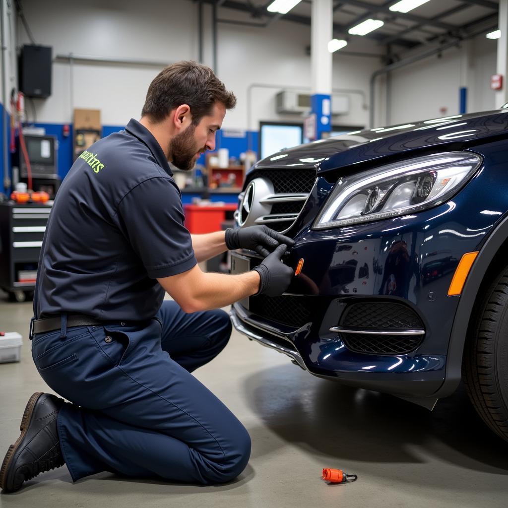 Car Getting Serviced for SBS System