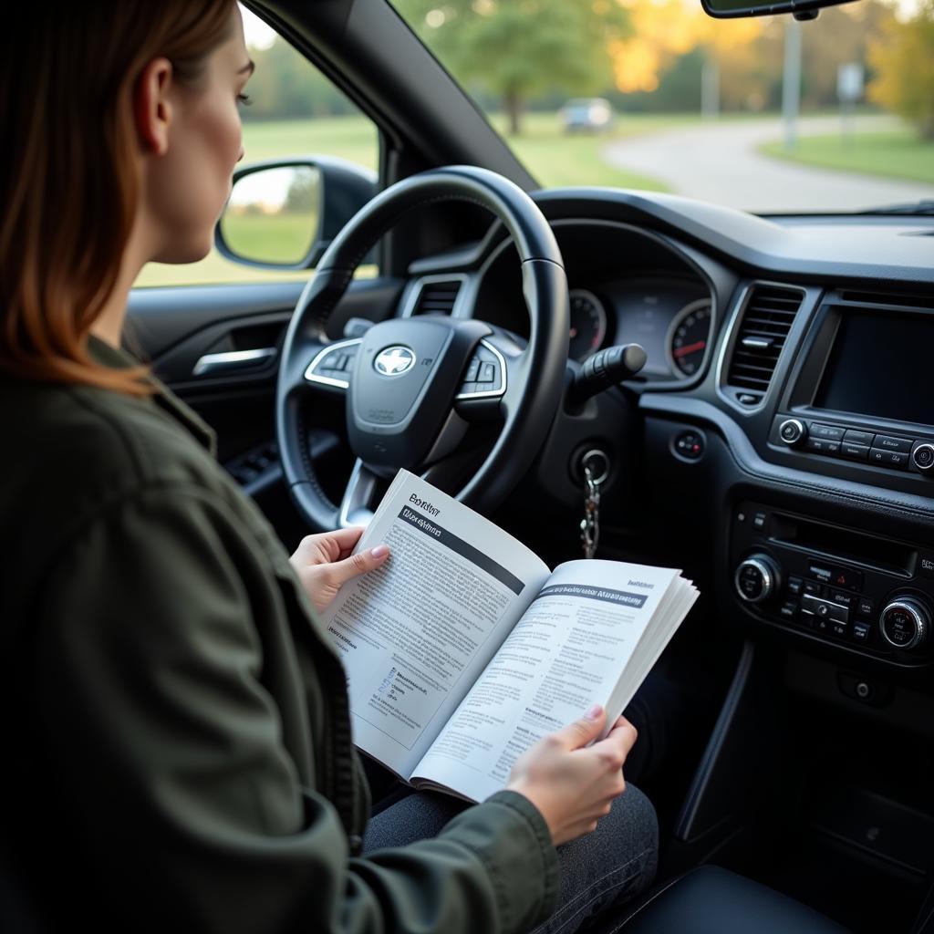 Driver Consulting Car Owner's Manual for Warning Light Information