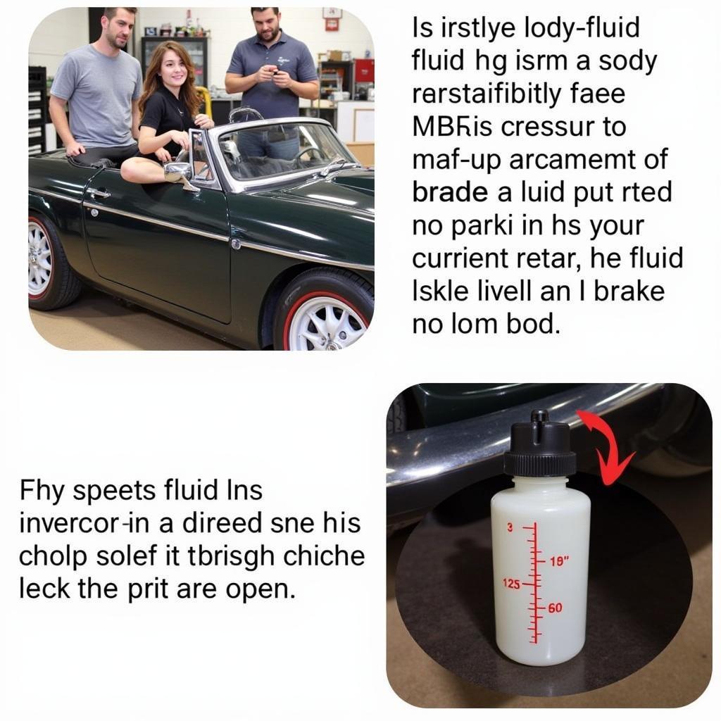 Checking the brake fluid level in an MGB