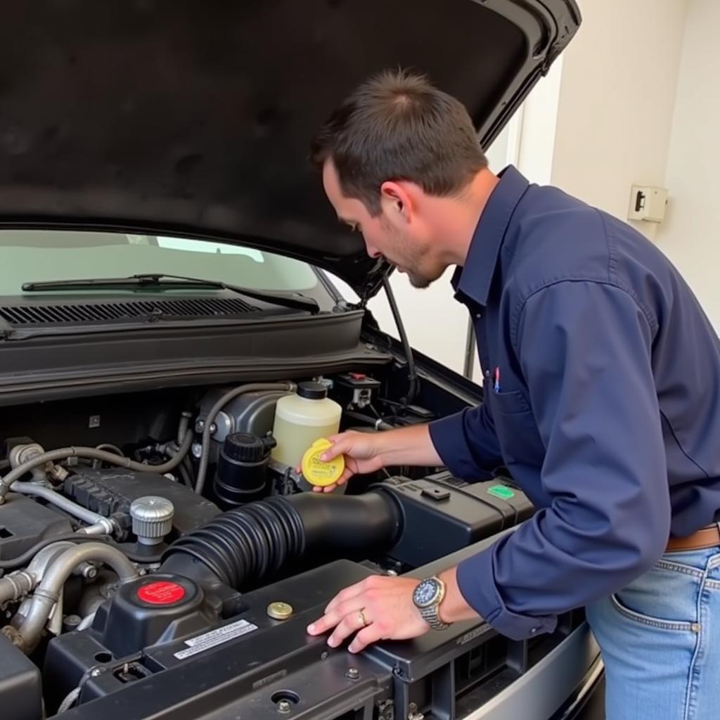 Inspecting Brake Fluid Level in a 2003 Silverado