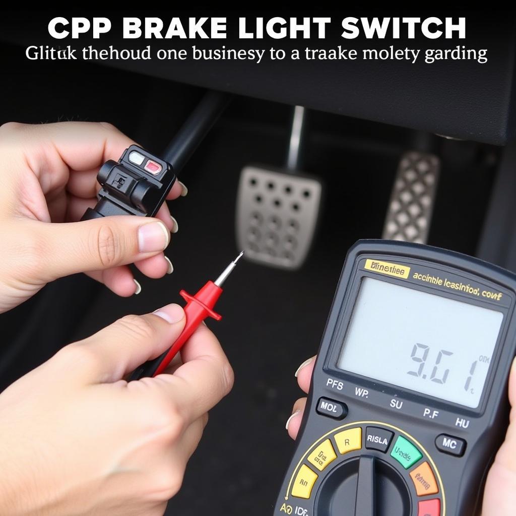 Testing CPP Brake Light Switch with Multimeter