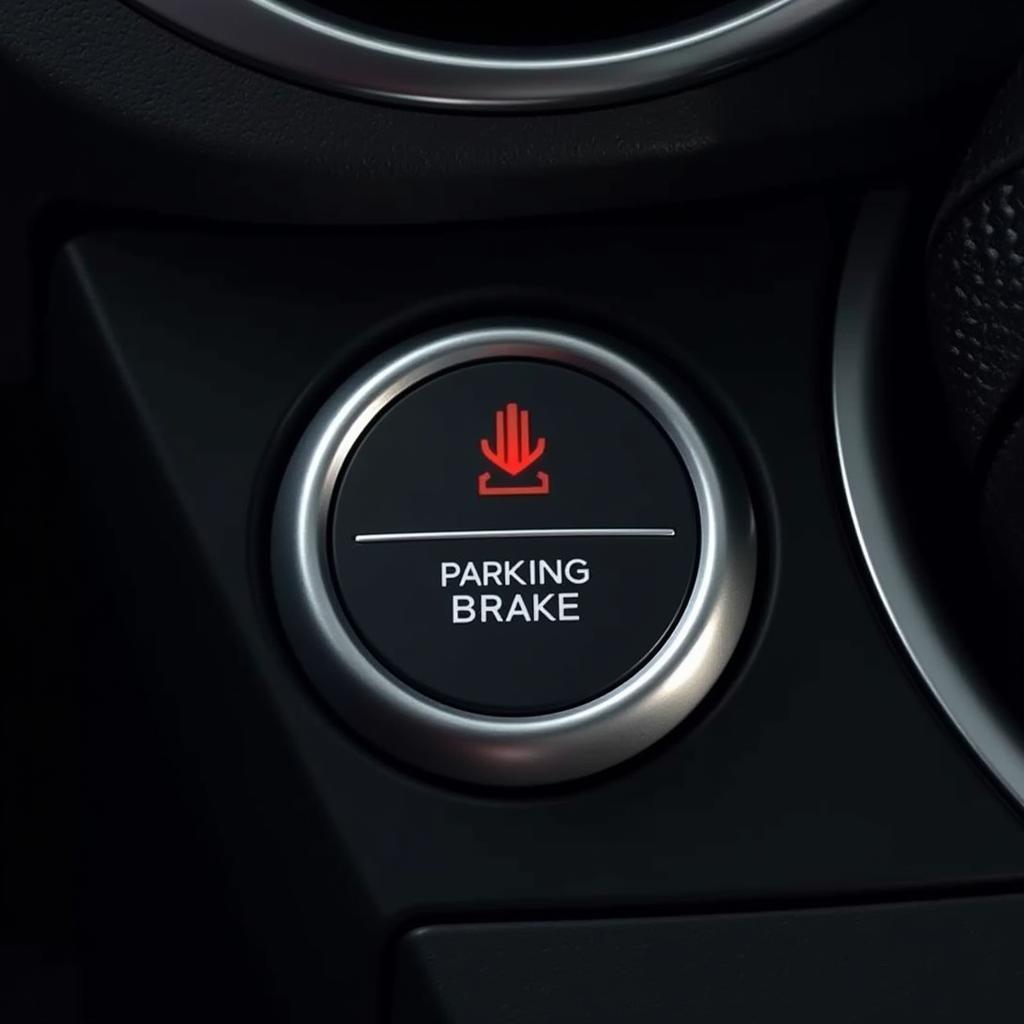 Electronic Parking Brake Button in a Modern Car