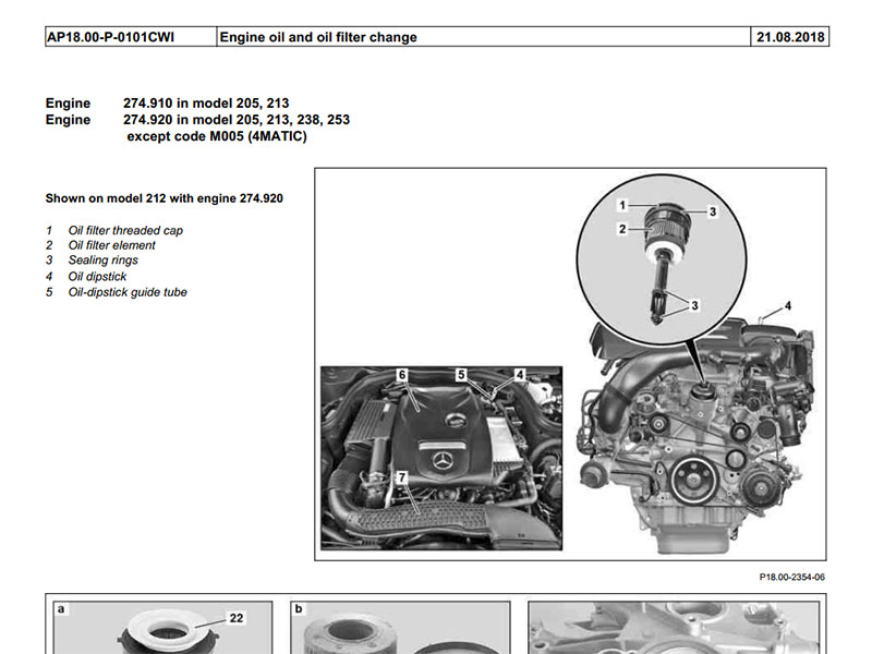 engine oil and oil filter change 