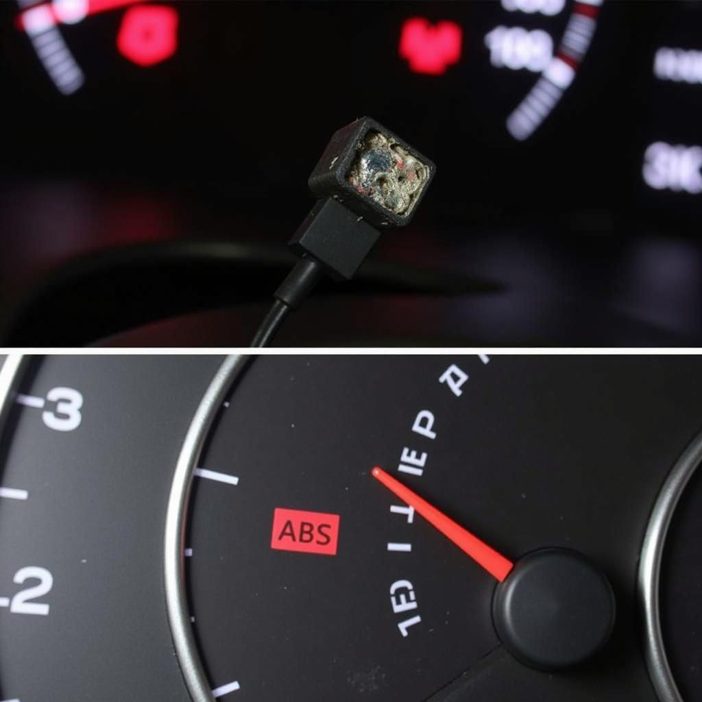 Faulty ABS Wheel Speed Sensor and Warning Light