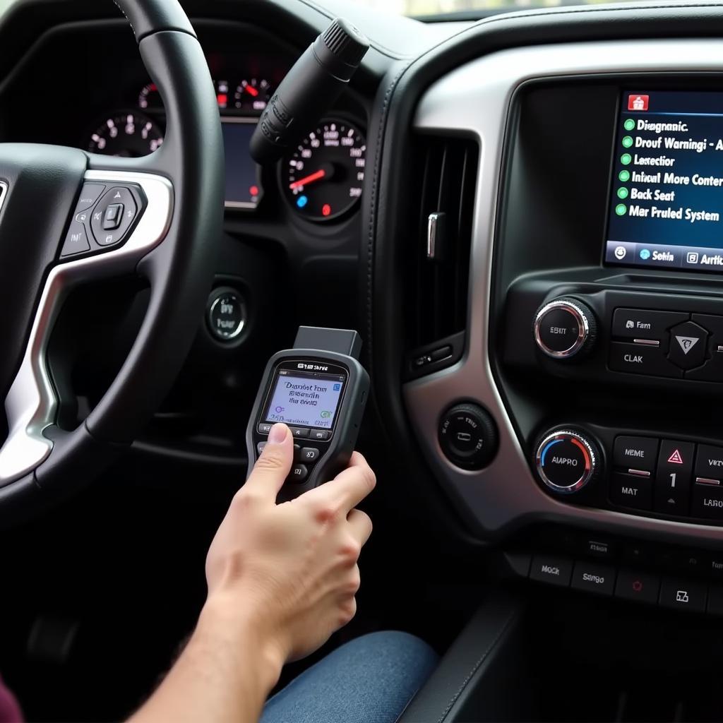 Using an OBD2 scanner on a GMC Sierra