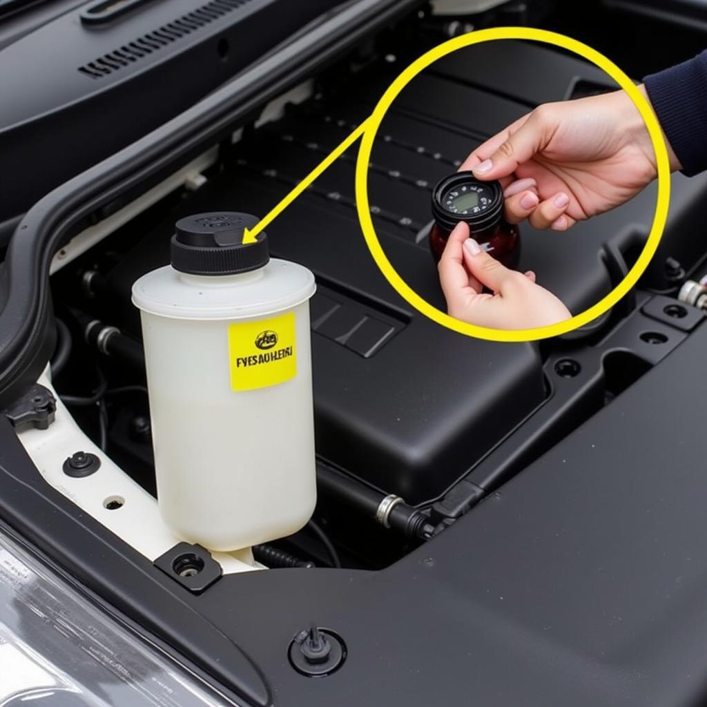 Checking Hyundai i40 Brake Fluid Reservoir