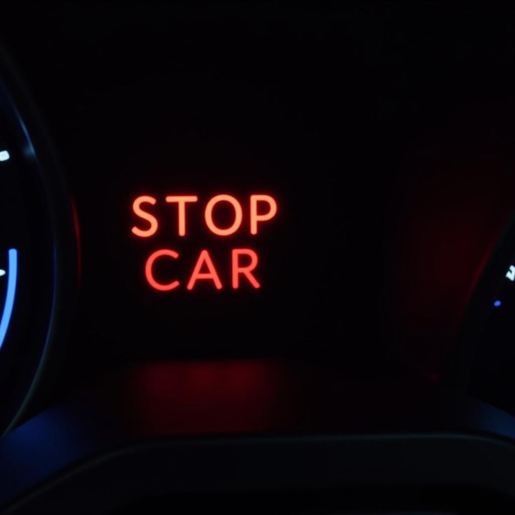 Hyundai Sonata Hybrid Dashboard with Brake Warning Light