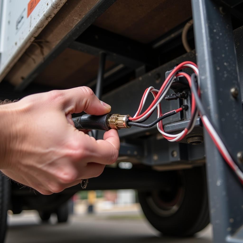 Inspecting Trailer Wiring Harness for Damage