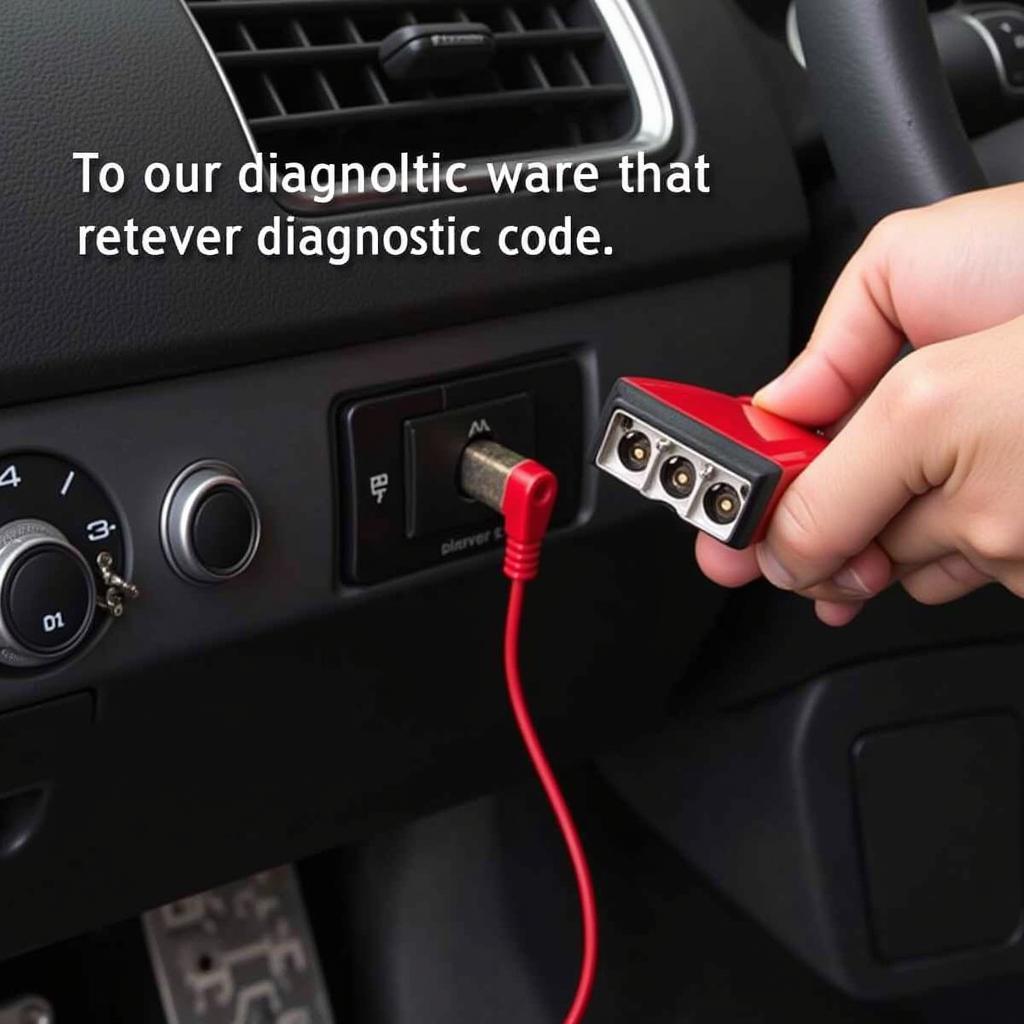 Connecting a jumper wire to the diagnostic port of a car