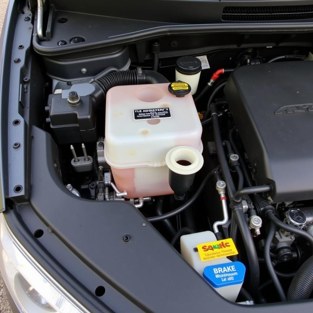 Kia Sedona brake fluid reservoir