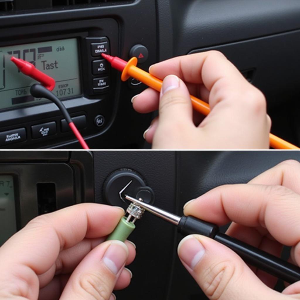 Testing the brake light switch on a Kia Sportage