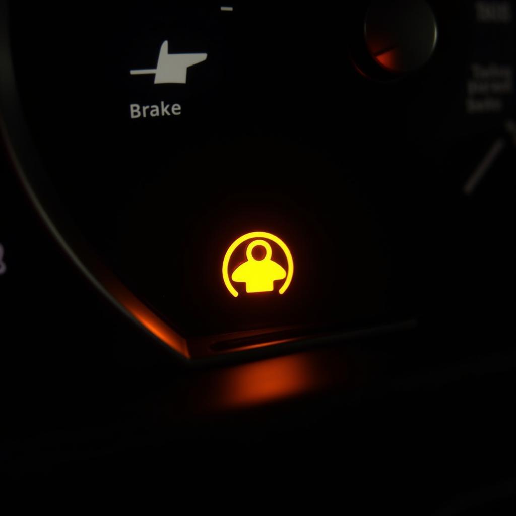 Lexus Dashboard with Brake Pad Warning Light