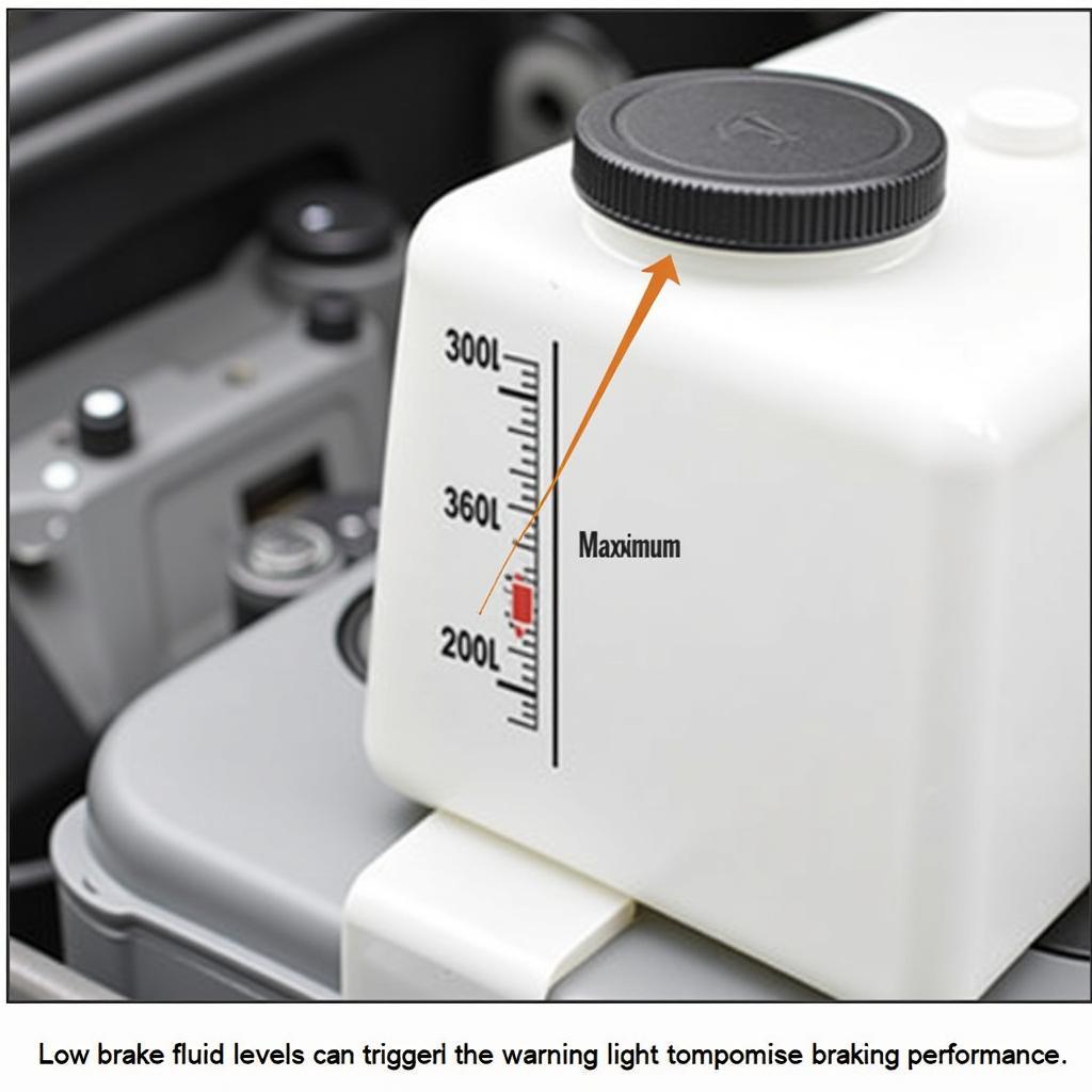 Brake Fluid Reservoir with Low Fluid Level