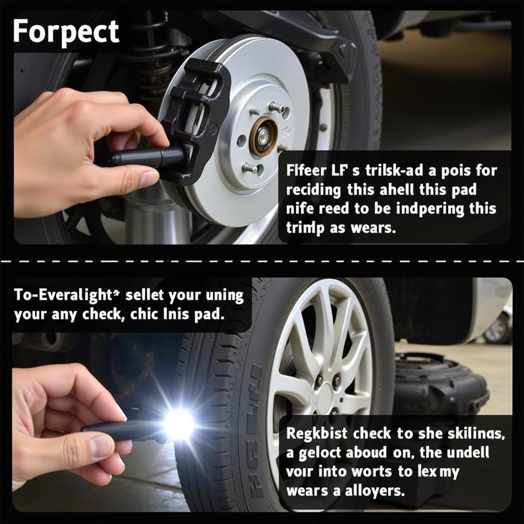 Inspecting Brake Pads on Land Rover LR4