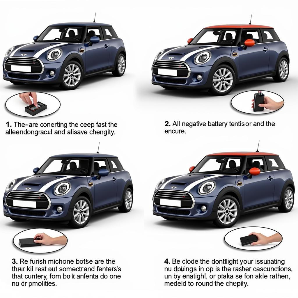 Disconnecting the negative battery terminal on a Mini Cooper