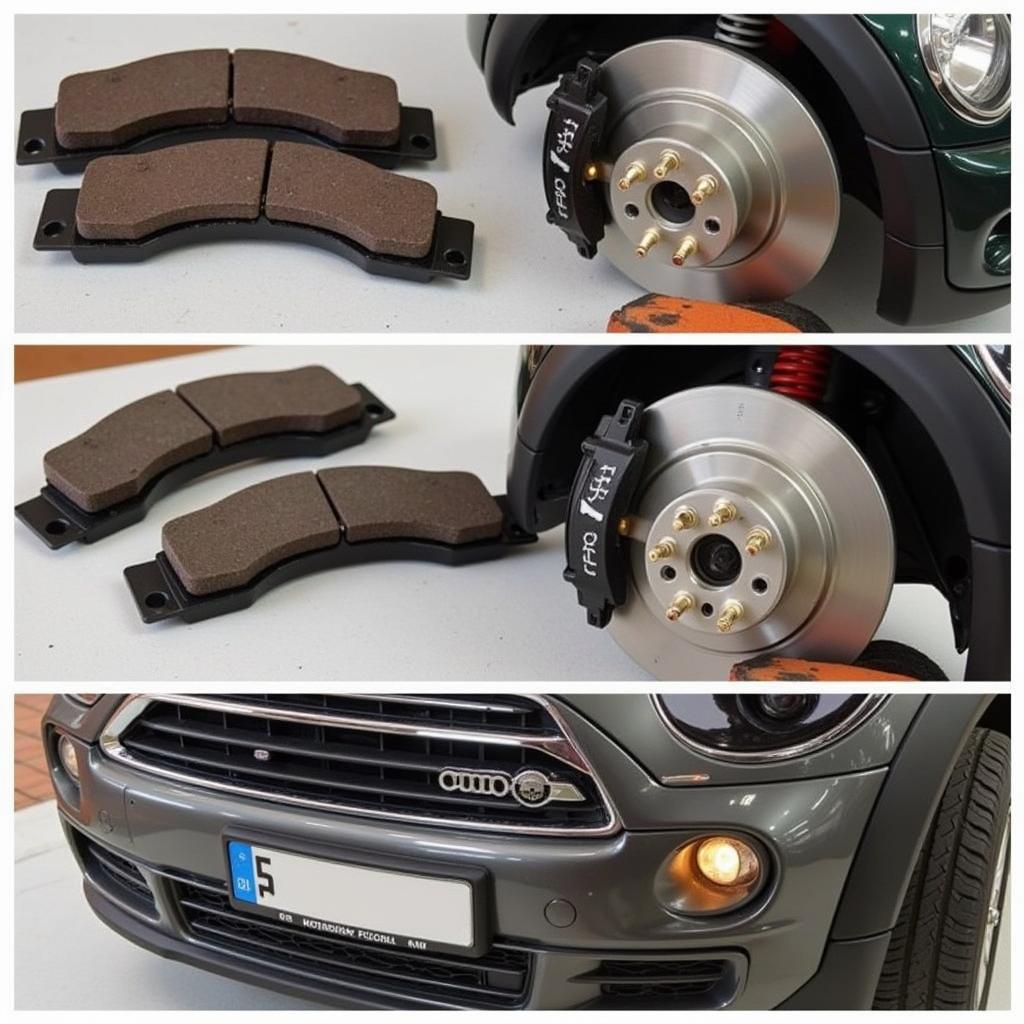 Replacing brake pads on a Mini One