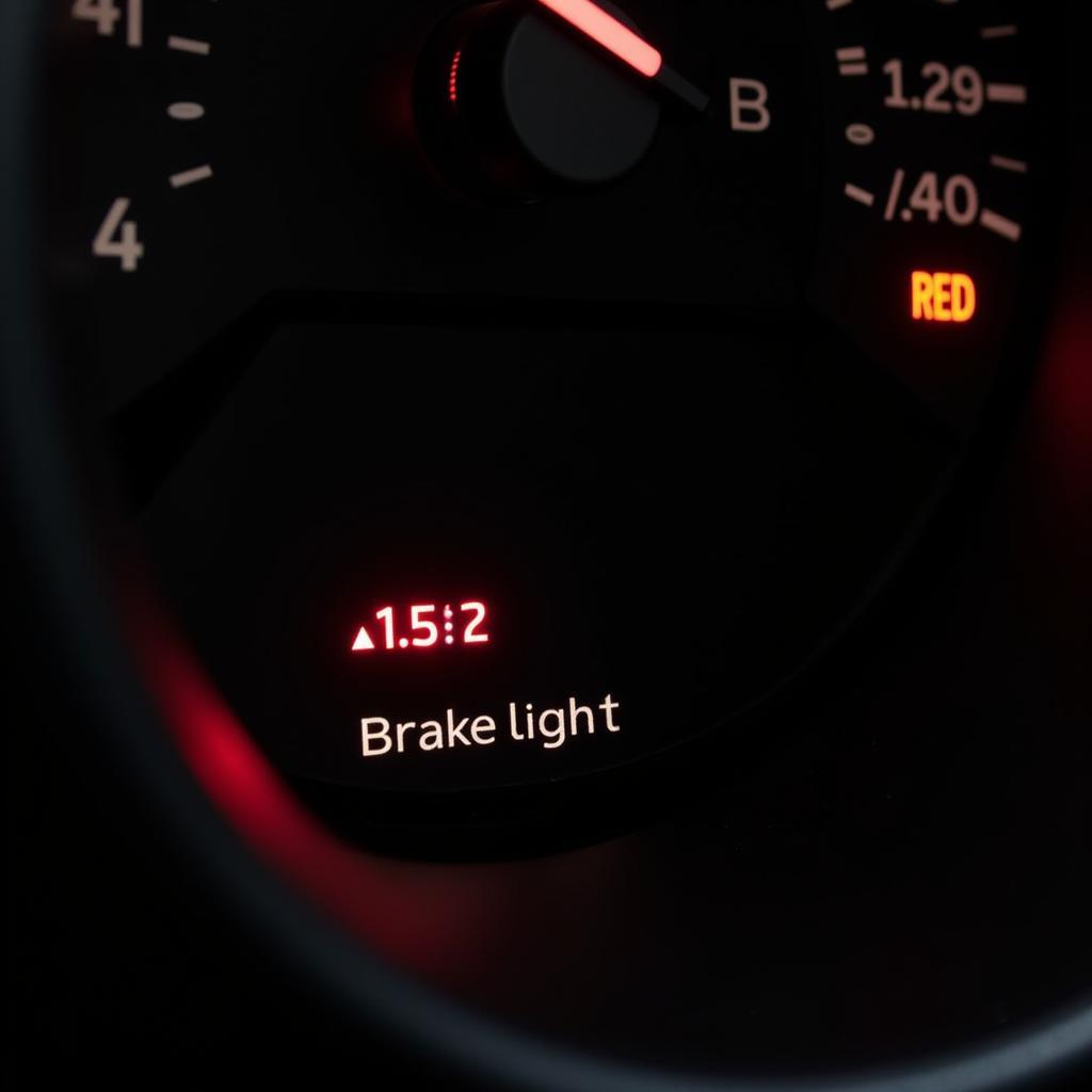 ML350 dashboard with brake light warning