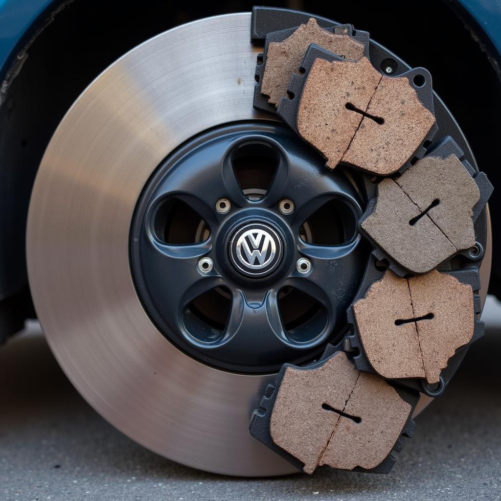 New Brake Pads Installed on Volkswagen Passat