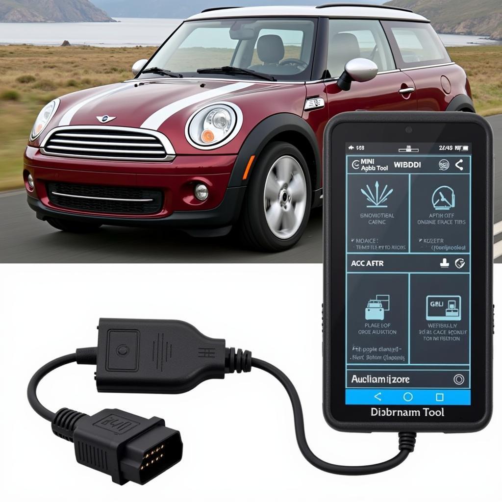 Remote Diagnostics Tool Connected to Mini Clubman OBD-II Port