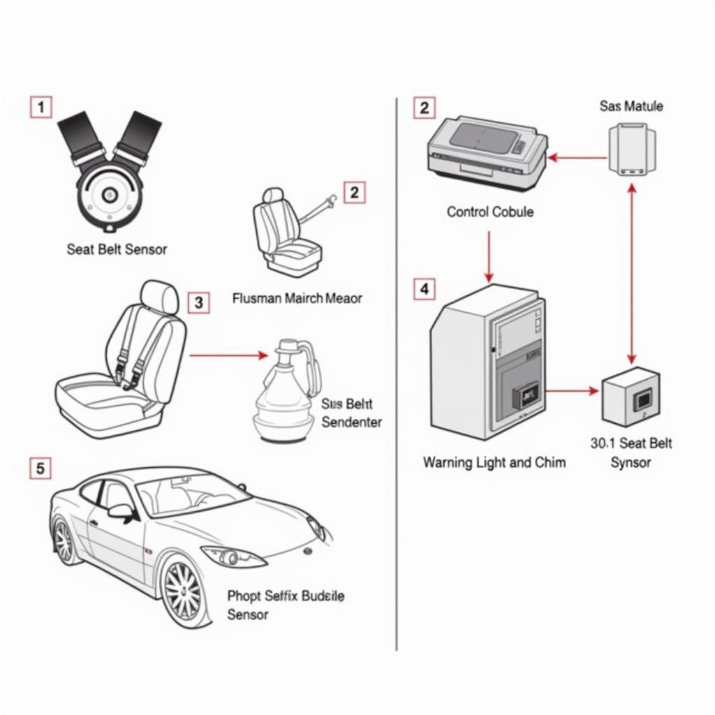 Seat Belt Warning System Components