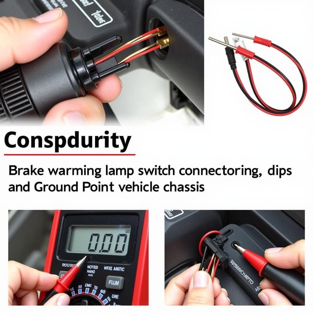 Testing the Brake Warning Lamp Switch for Continuity