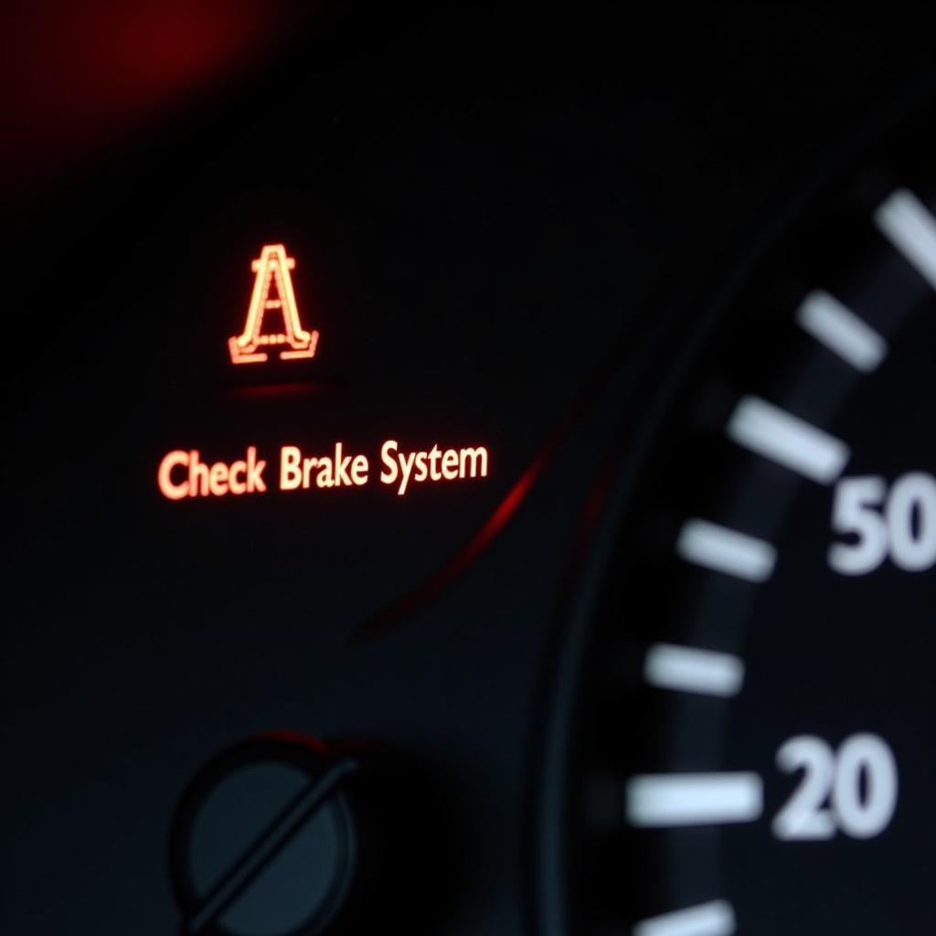 Toyota dashboard illuminated check brake system warning light