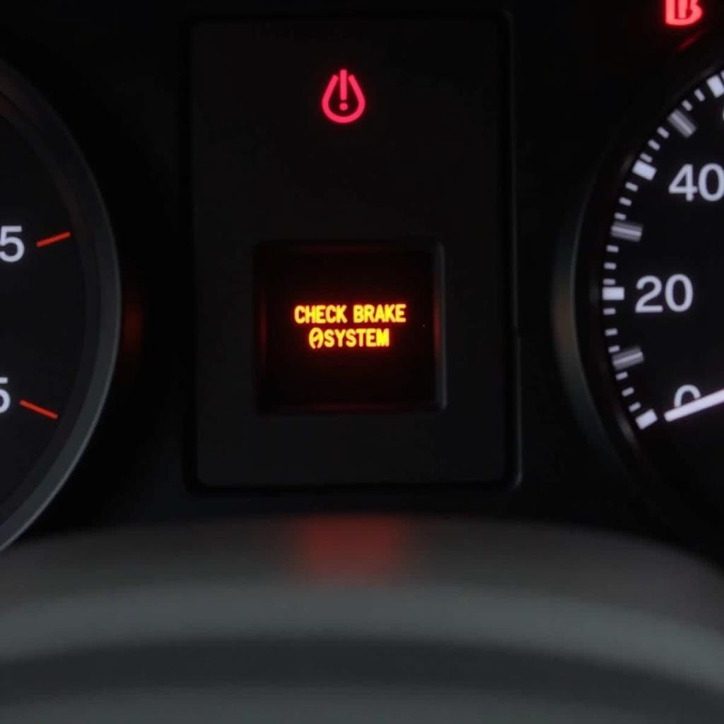 Toyota Sienna Dashboard with Brake Warning Light