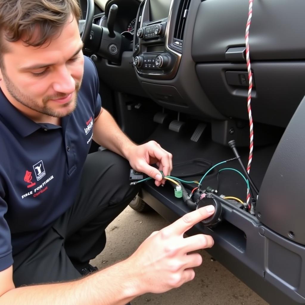 Inspecting Trailer Brake Wiring Harness for Damage