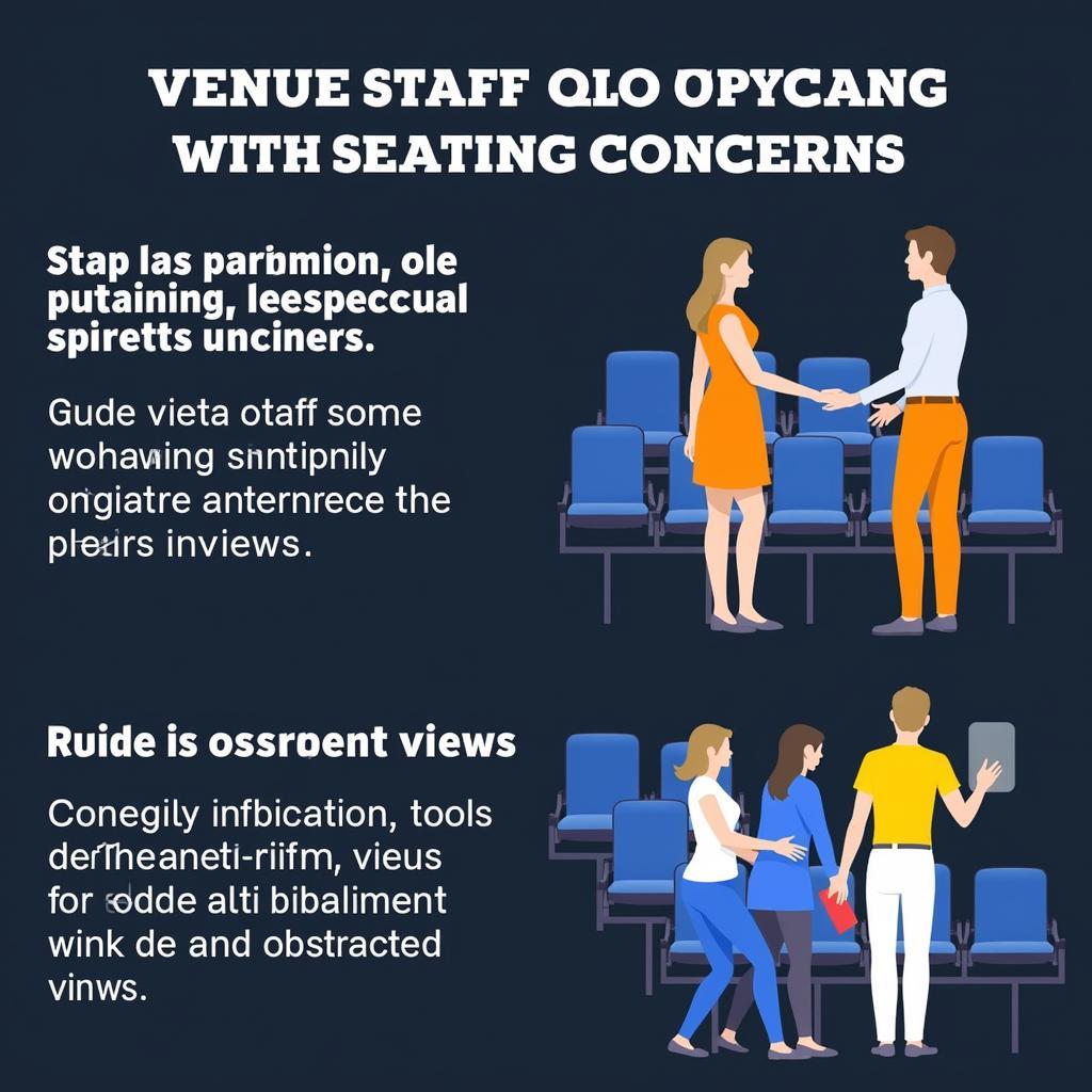 Venue Staff Assisting Patrons with Seating Issues