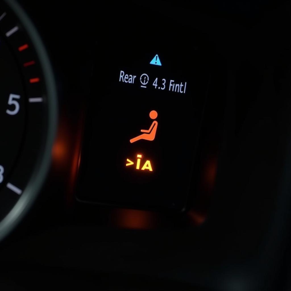 Volvo S60 Dashboard Displaying Rear Seat Belt Warning