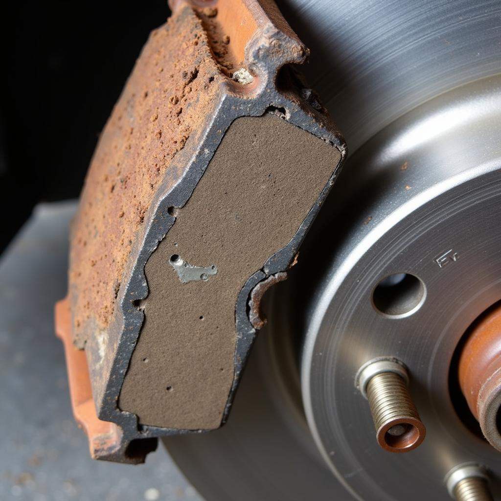 Worn Brake Pads on VW Golf Mk4