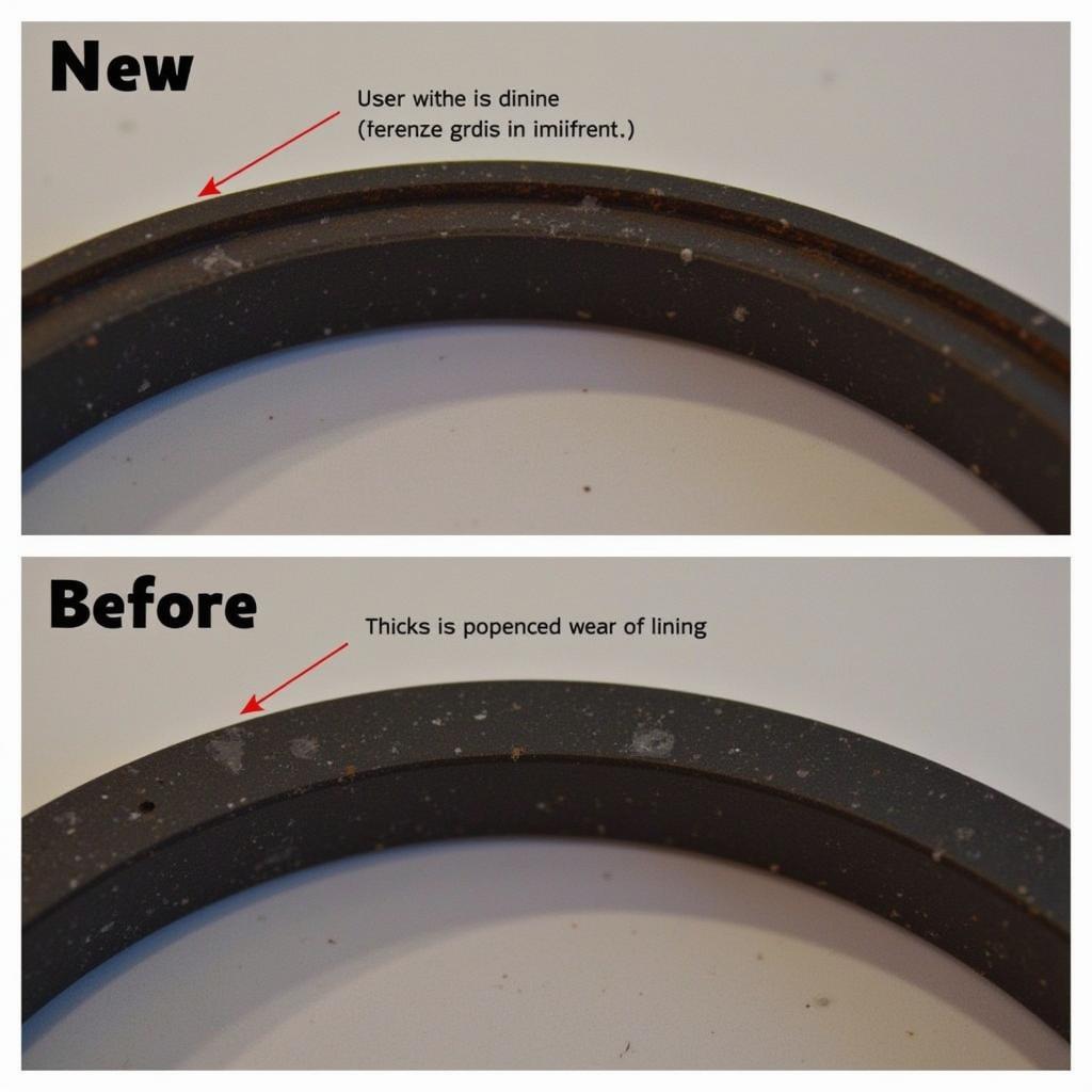 Worn Brake Lining Comparison